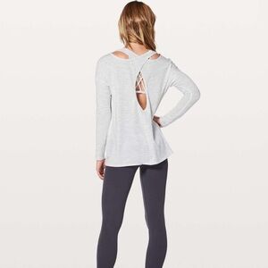 Athleta Light Gray Open-Back Tunic